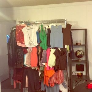 Variety of clothes such as blouses,tank tops,&more